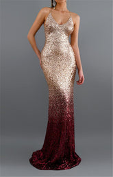 Luxurious Sequin Long Evening Gown - FashionByTeresa